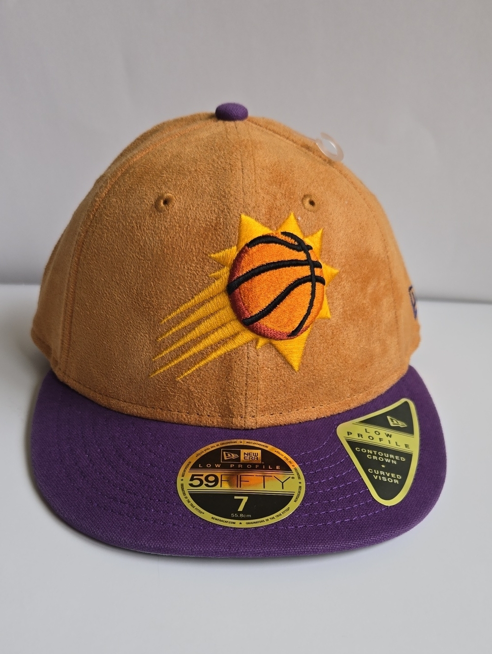 Suede Phoenix Suns Fitted Cap Embroideded Logo Era 59Fifty   NEW